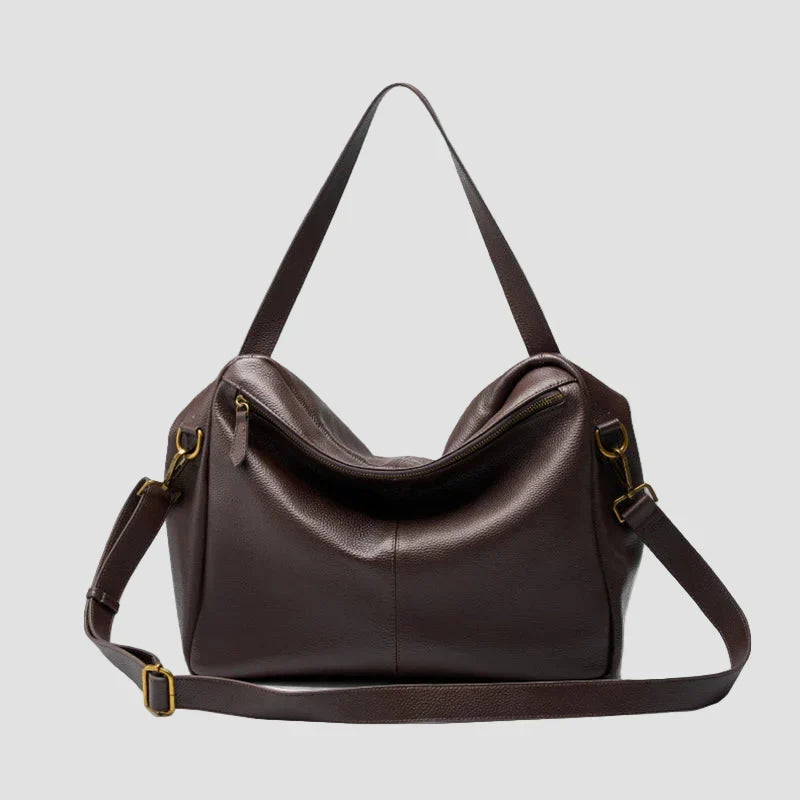 Adriani - Borsa minimalista in vera pelle morbida retrò per uso quotidiano