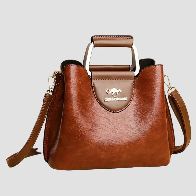 Anna - Borsa in Pelle Bicolore Elegante