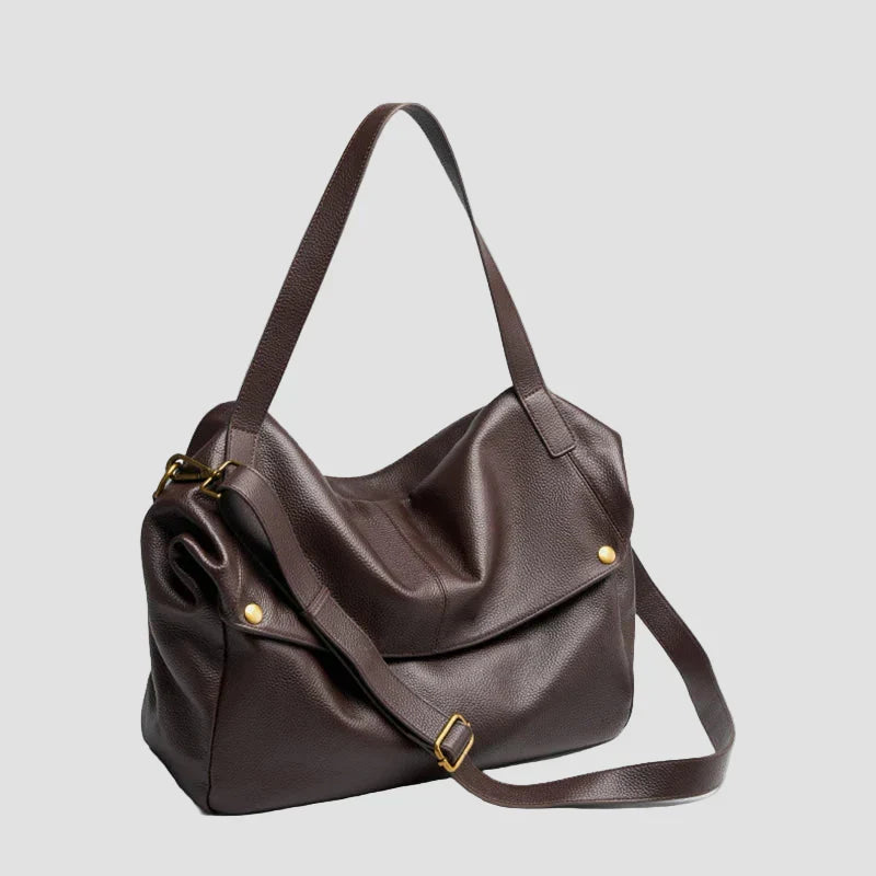 Adriani - Borsa minimalista in vera pelle morbida retrò per uso quotidiano