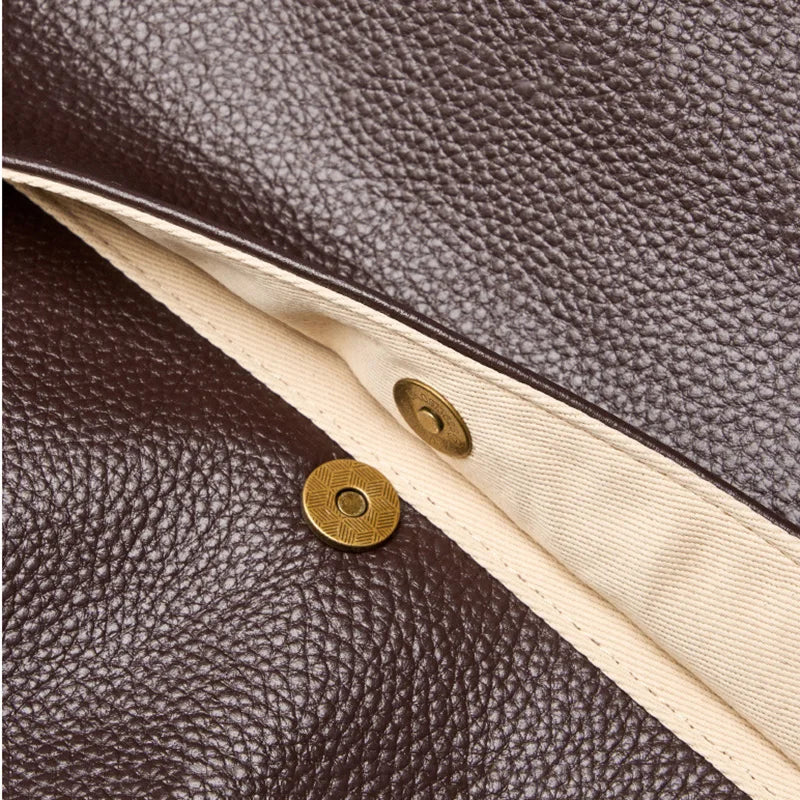Adriani - Borsa minimalista in vera pelle morbida retrò per uso quotidiano