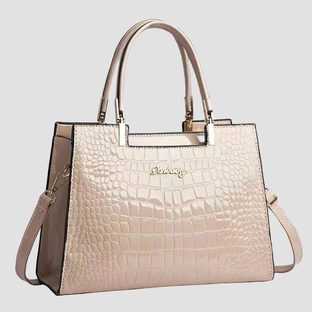 Erain - Borsa lucida in pelle di coccodrillo