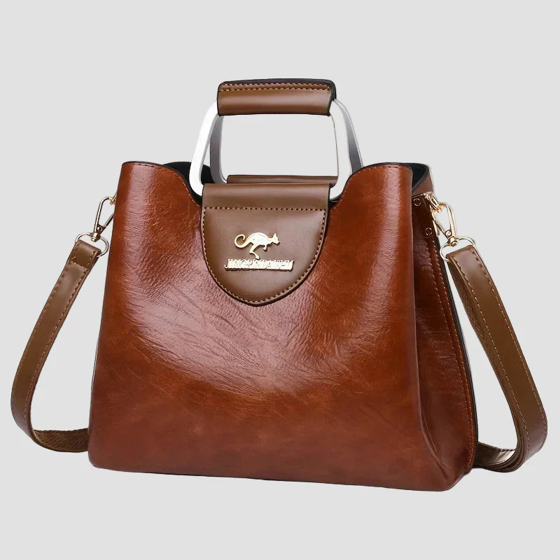Anna - Borsa in Pelle Bicolore Elegante