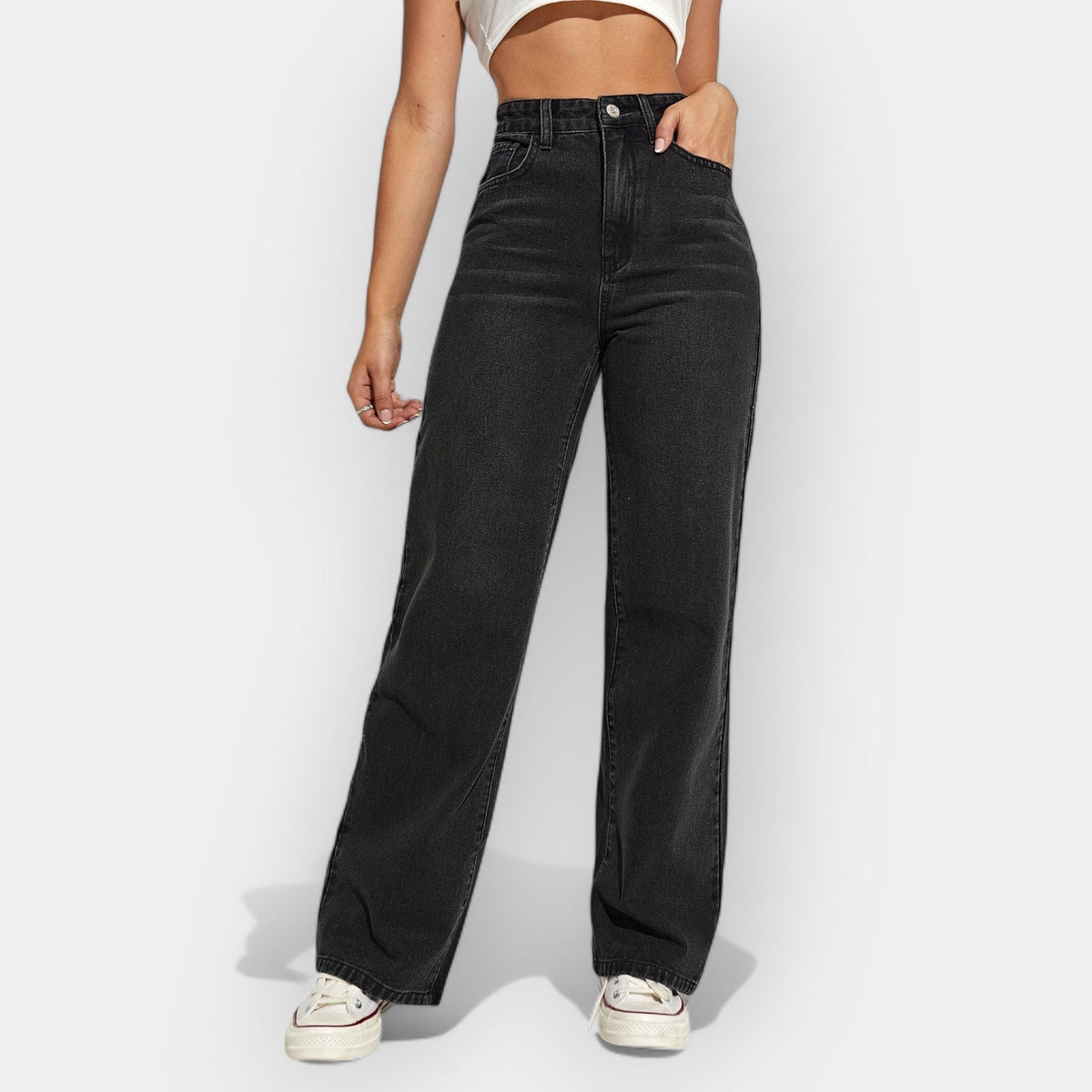 Jeans a Linea Rettangolare
