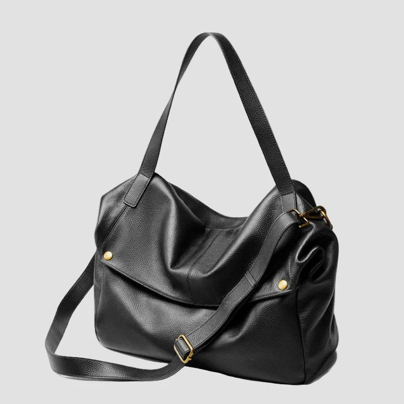 Adriani - Borsa minimalista in vera pelle morbida retrò per uso quotidiano