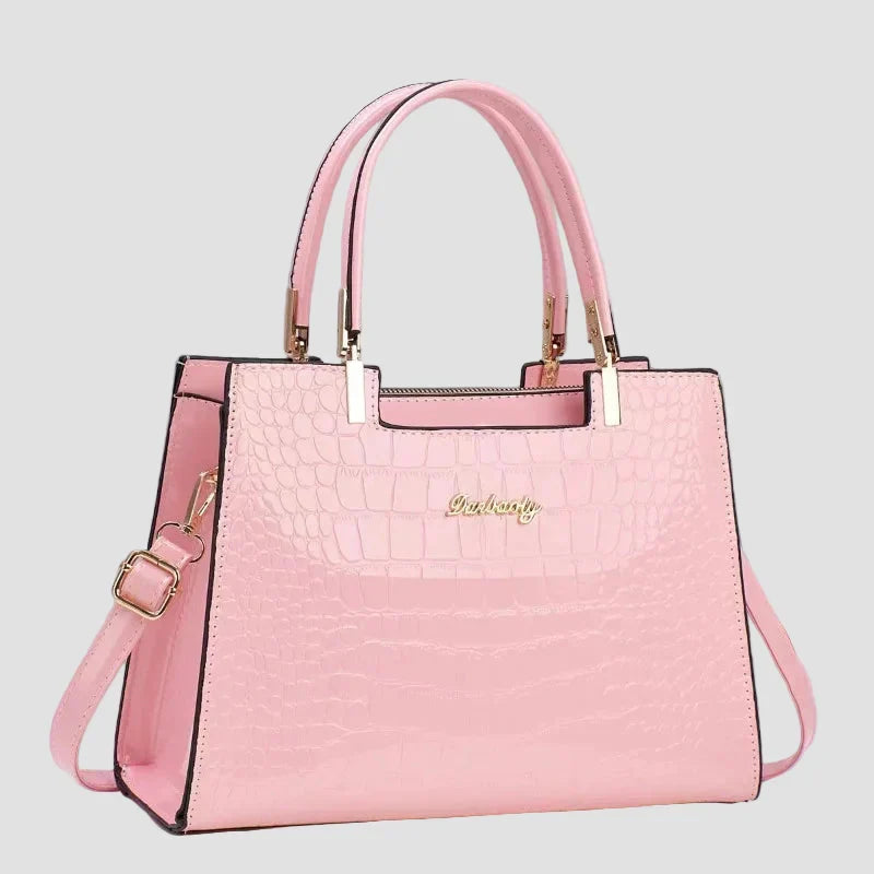 Erain - Borsa lucida in pelle di coccodrillo
