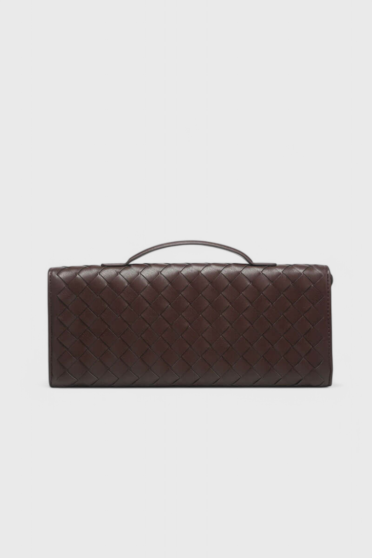 Borsa Clutch Melanie con Dettaglio di Nodo Dorato