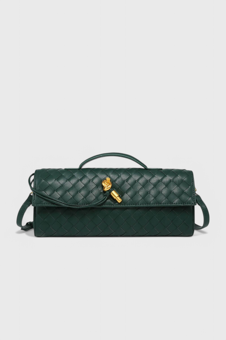 Borsa Clutch Melanie con Dettaglio di Nodo Dorato