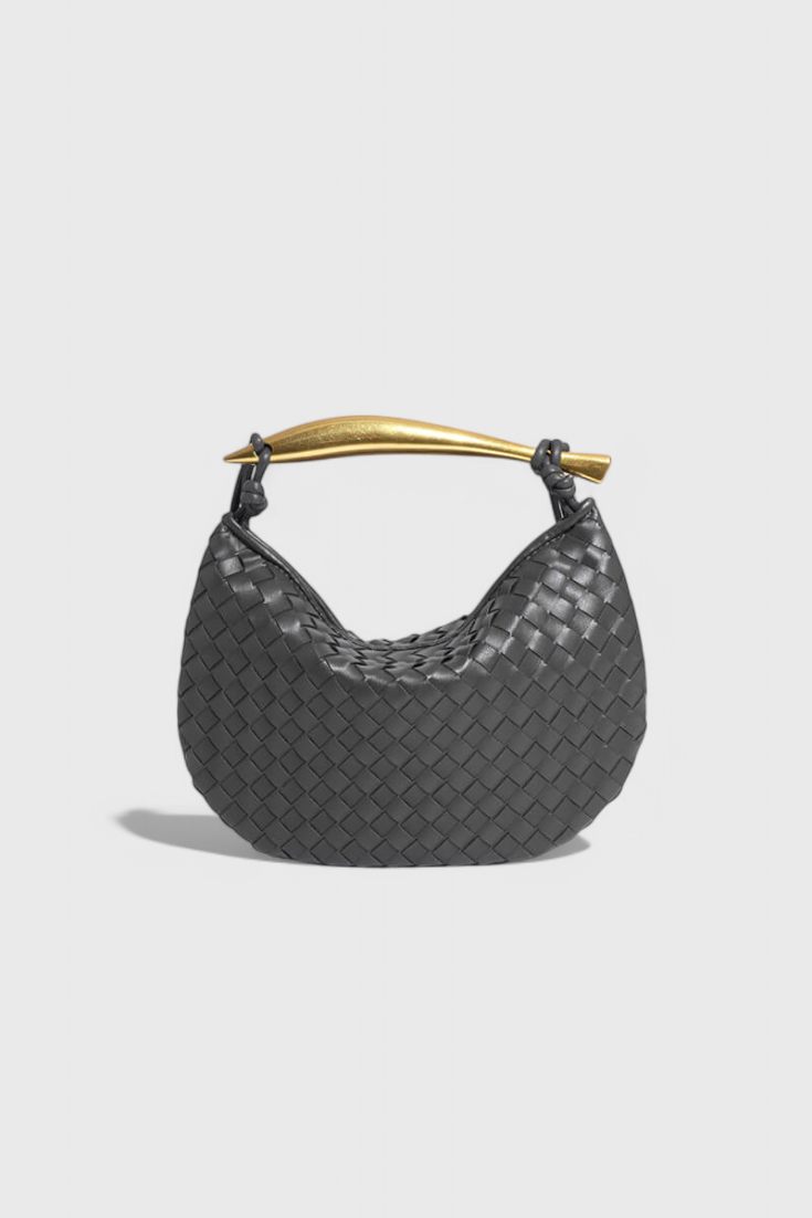 Borsa Gerda Bolso Woven con Manico Dorato