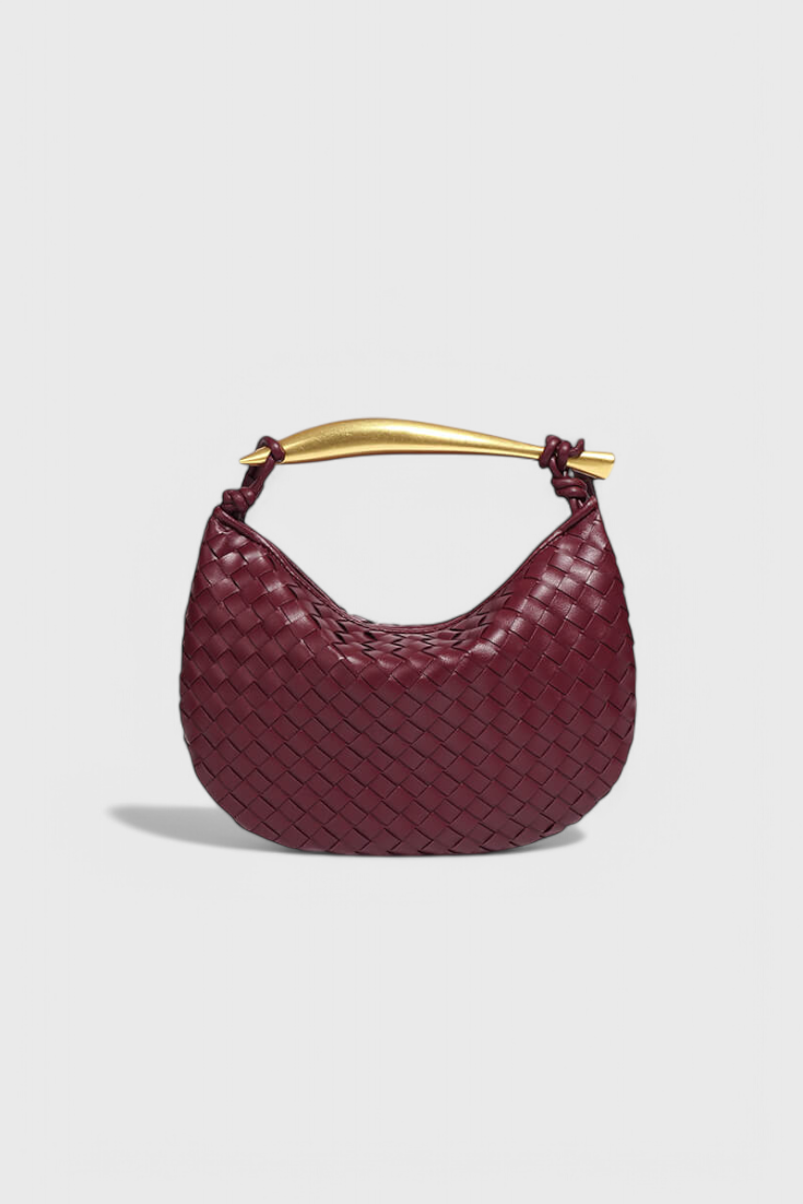Borsa Gerda Bolso Woven con Manico Dorato