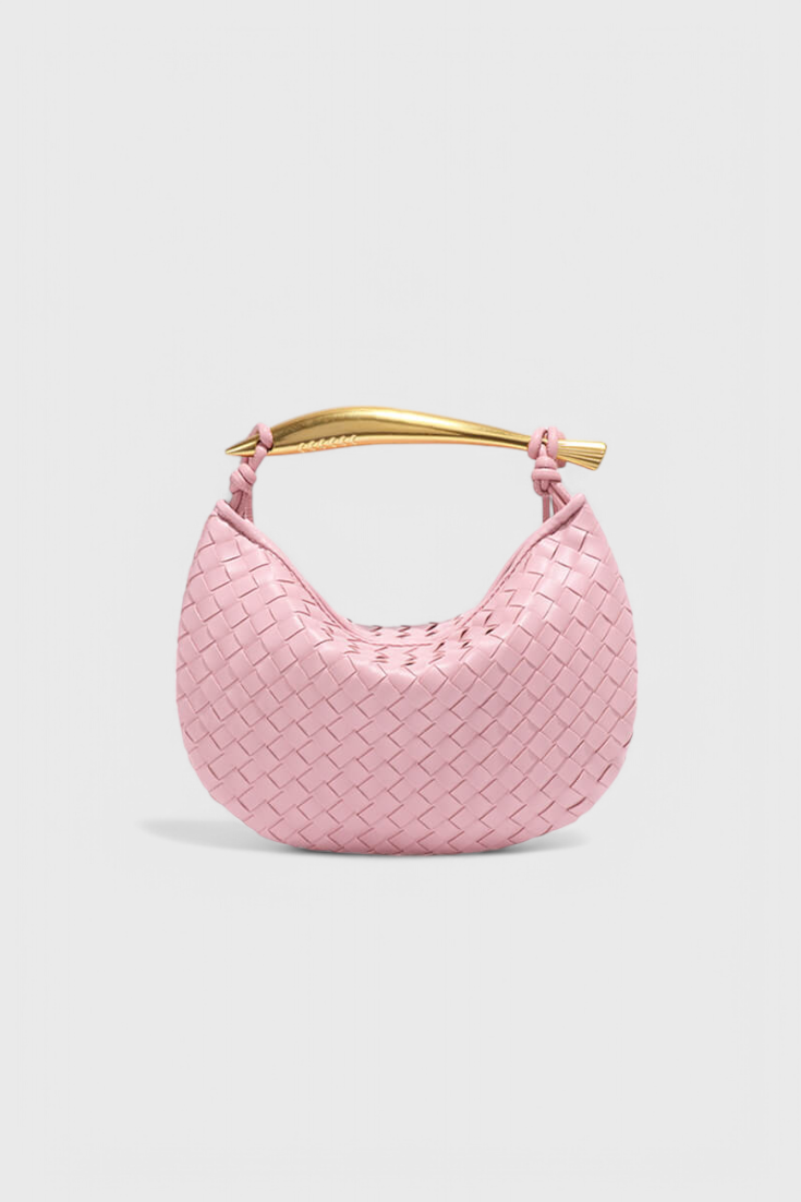 Borsa Gerda Bolso Woven con Manico Dorato