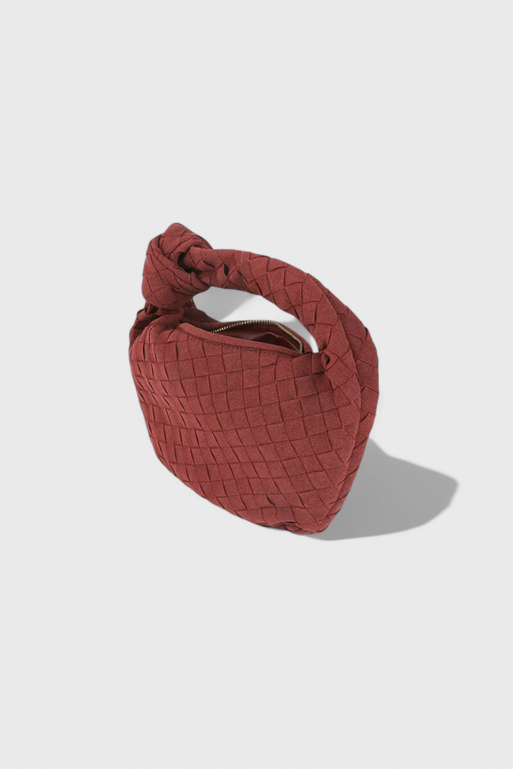 Borsa Mini Remi Woven con Dettaglio Nodo