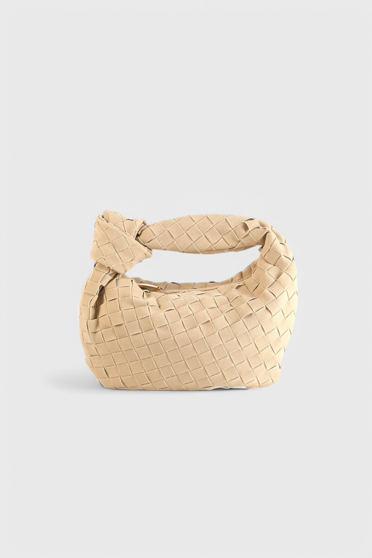 Borsa Mini Remi Woven con Dettaglio Nodo