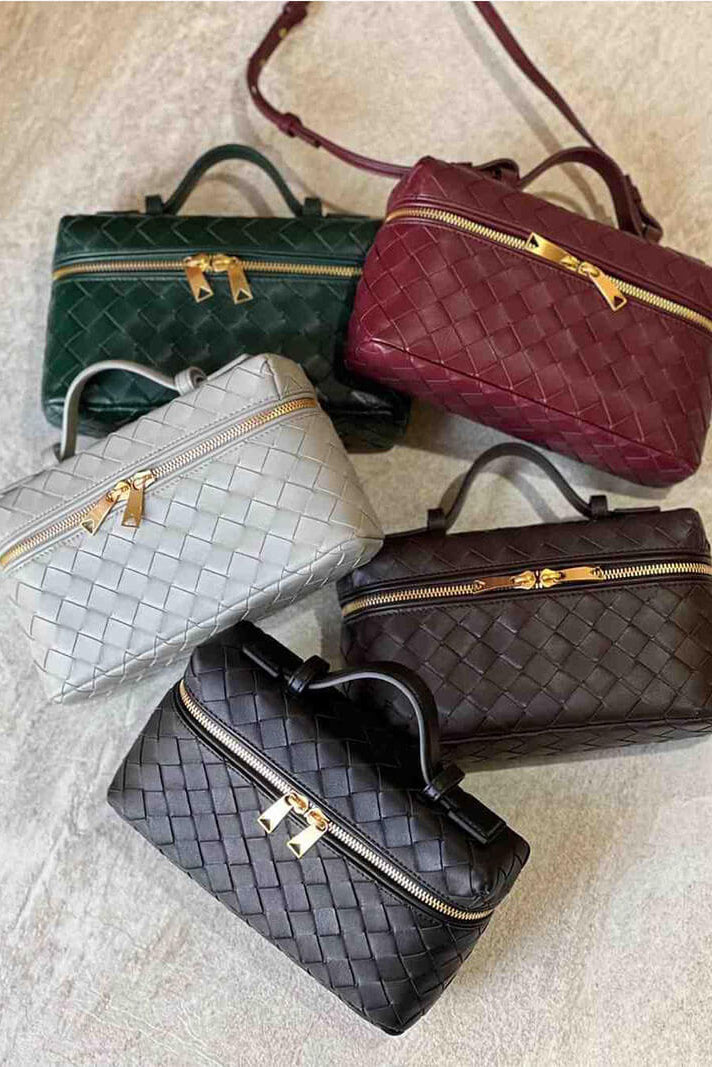 Borsa Mini Milla Intrecciata con Accessori Dorati