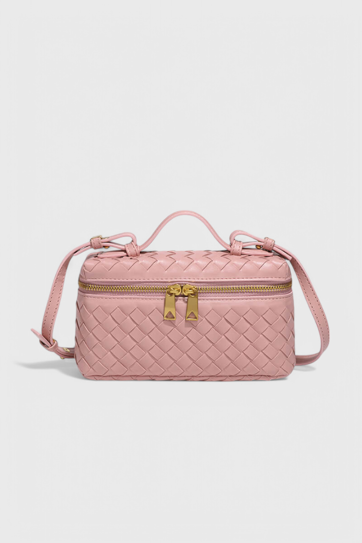 Borsa Mini Milla Intrecciata con Accessori Dorati
