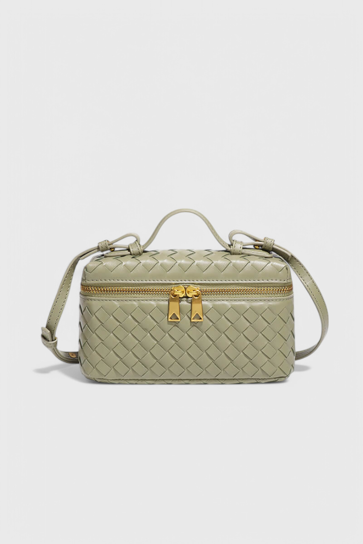 Borsa Mini Milla Intrecciata con Accessori Dorati