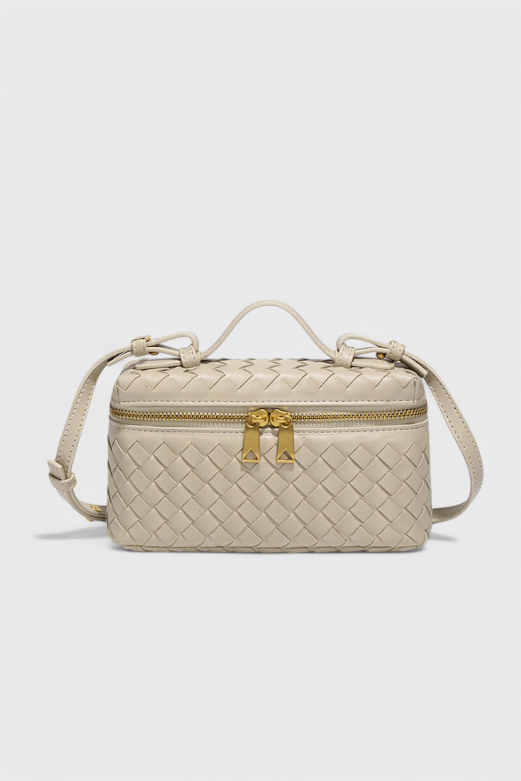 Borsa Mini Milla Intrecciata con Accessori Dorati