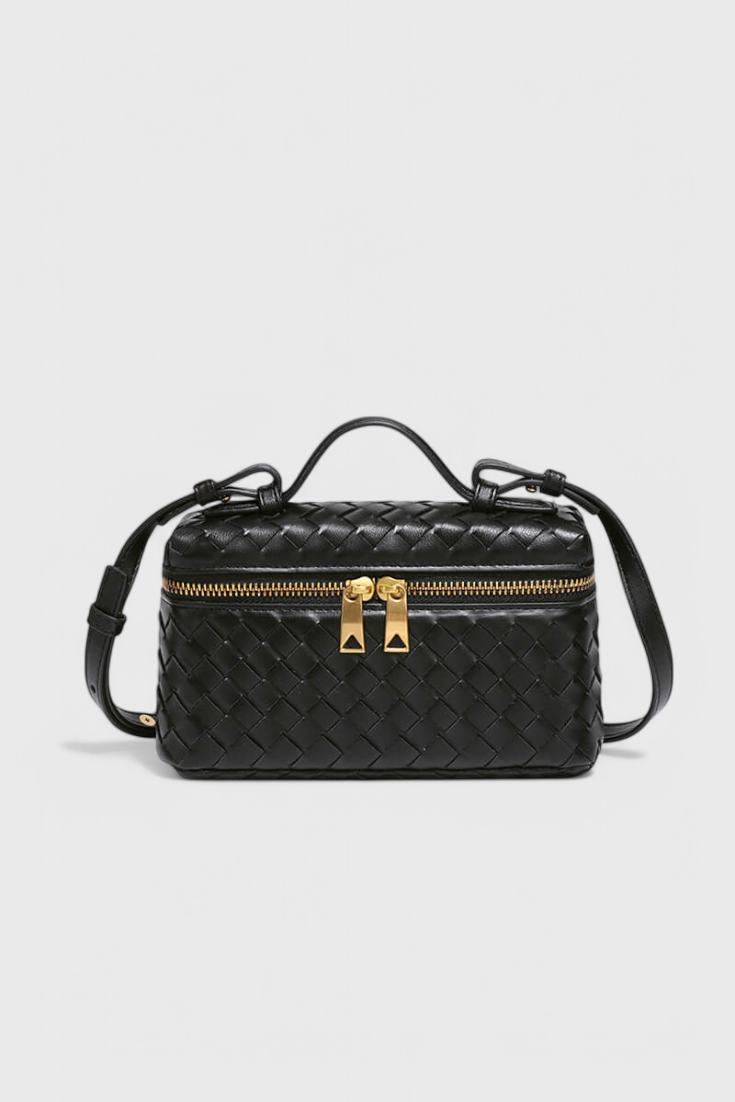 Borsa Mini Milla Intrecciata con Accessori Dorati