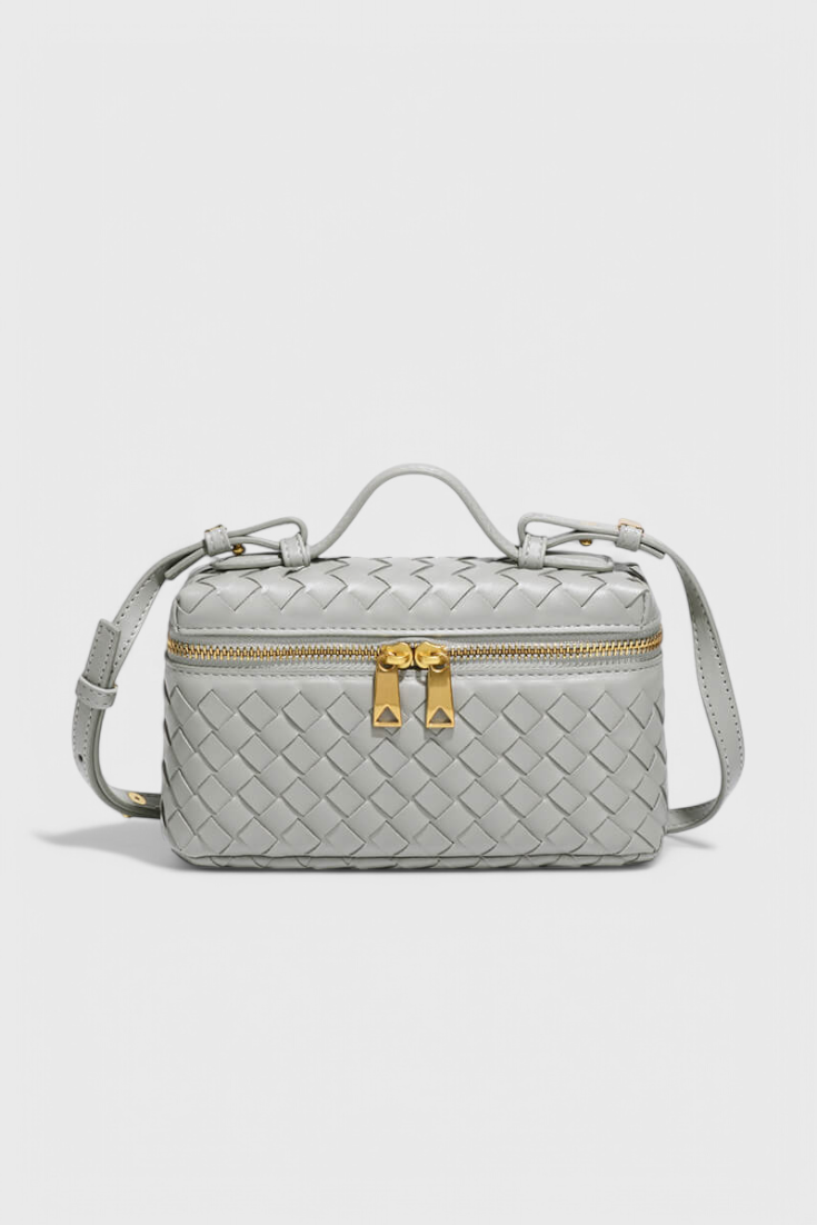 Borsa Mini Milla Intrecciata con Accessori Dorati