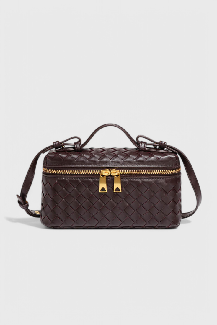 Borsa Mini Milla Intrecciata con Accessori Dorati