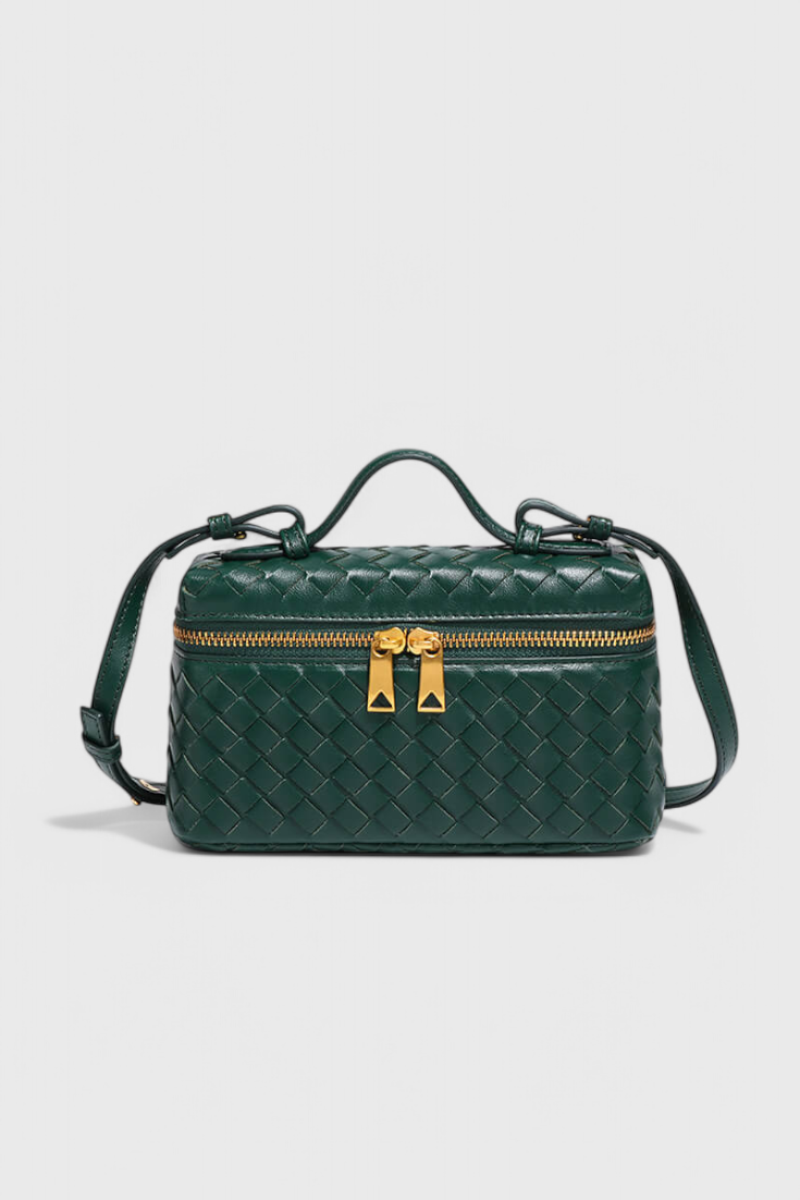 Borsa Mini Milla Intrecciata con Accessori Dorati