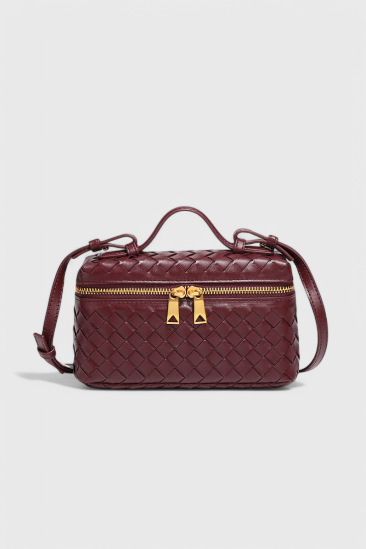 Borsa Mini Milla Intrecciata con Accessori Dorati