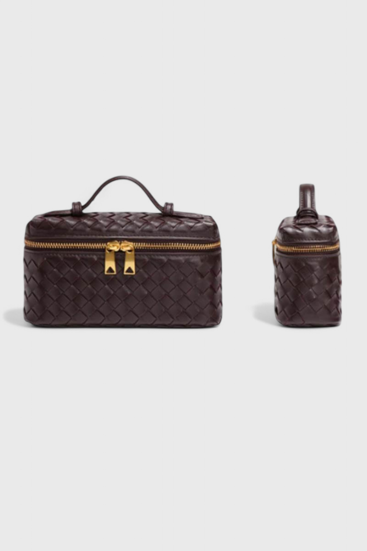 Borsa Mini Milla Intrecciata con Accessori Dorati