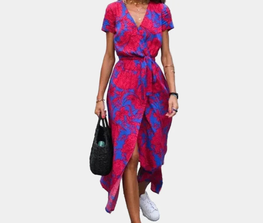 YARA | Abito elegante con linea incrociata e vestibilità flattering