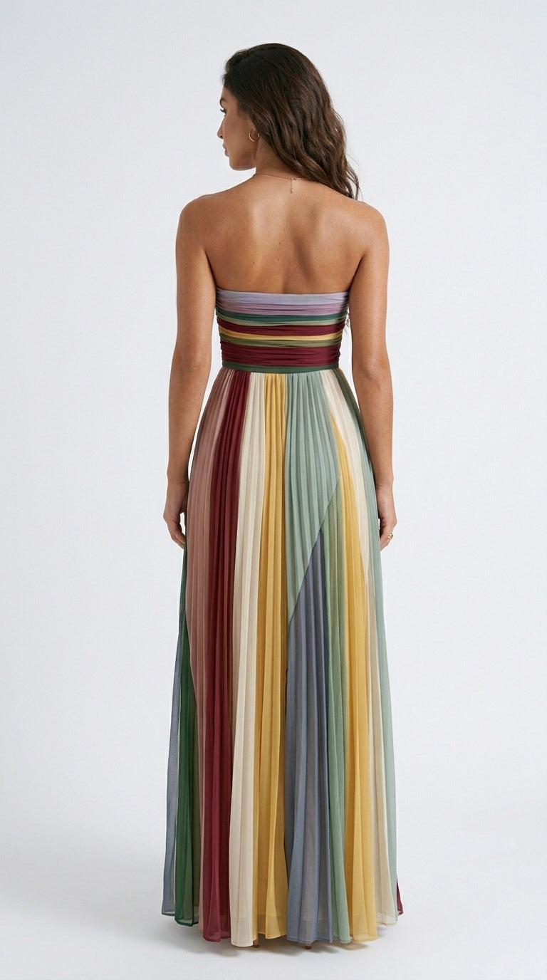 Thirza - Vestito plissettato multicolore