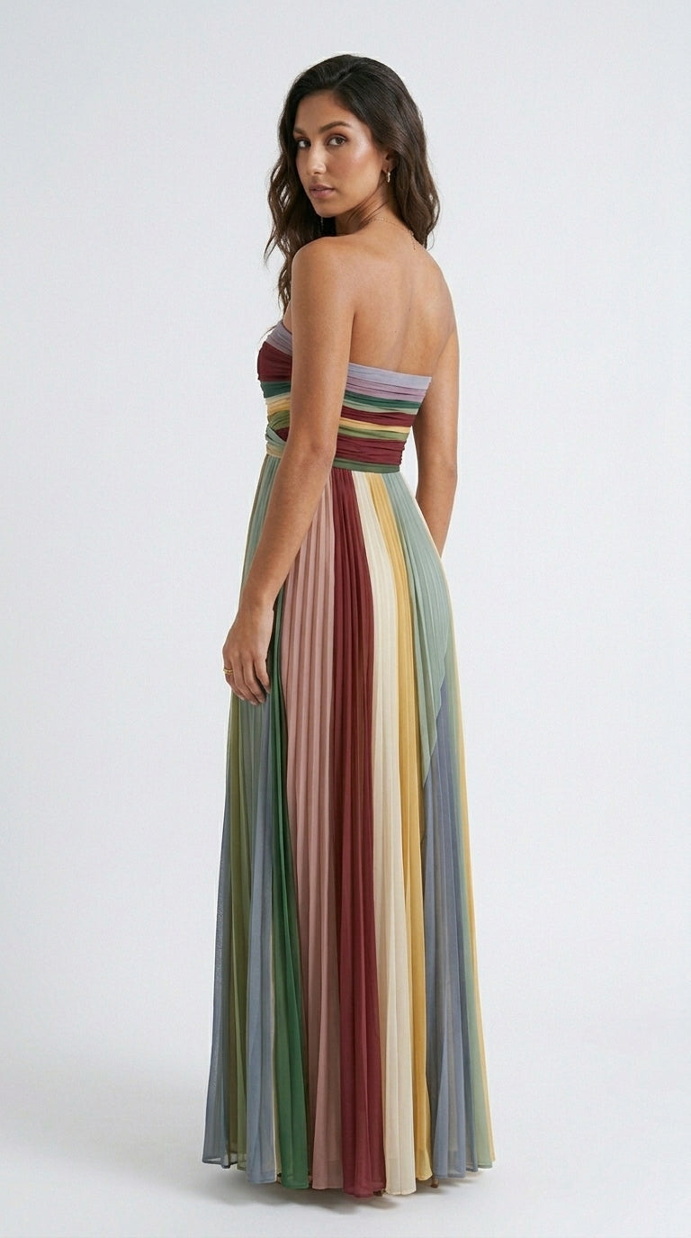 Thirza - Vestito plissettato multicolore