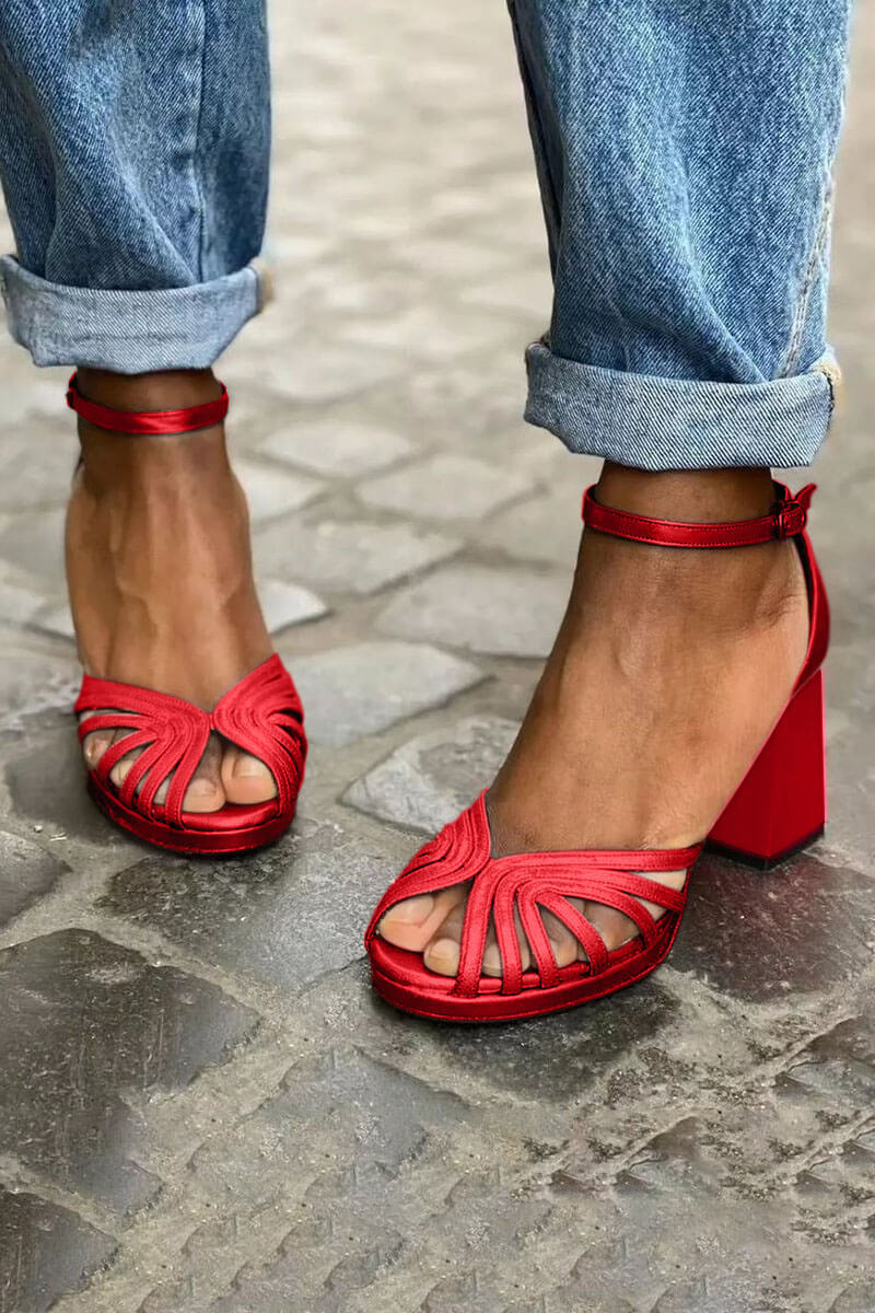 Zoe - Sandali bicolore con zeppa