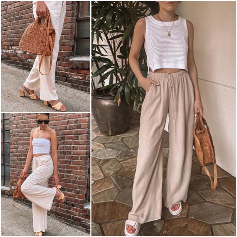 GABRIELLA | Pantaloni estivi con gamba larga