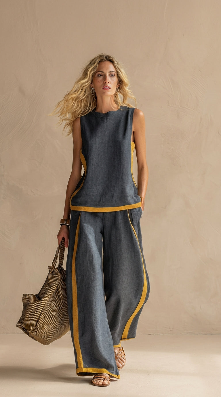 Gaia - Set donna in lino e cotone