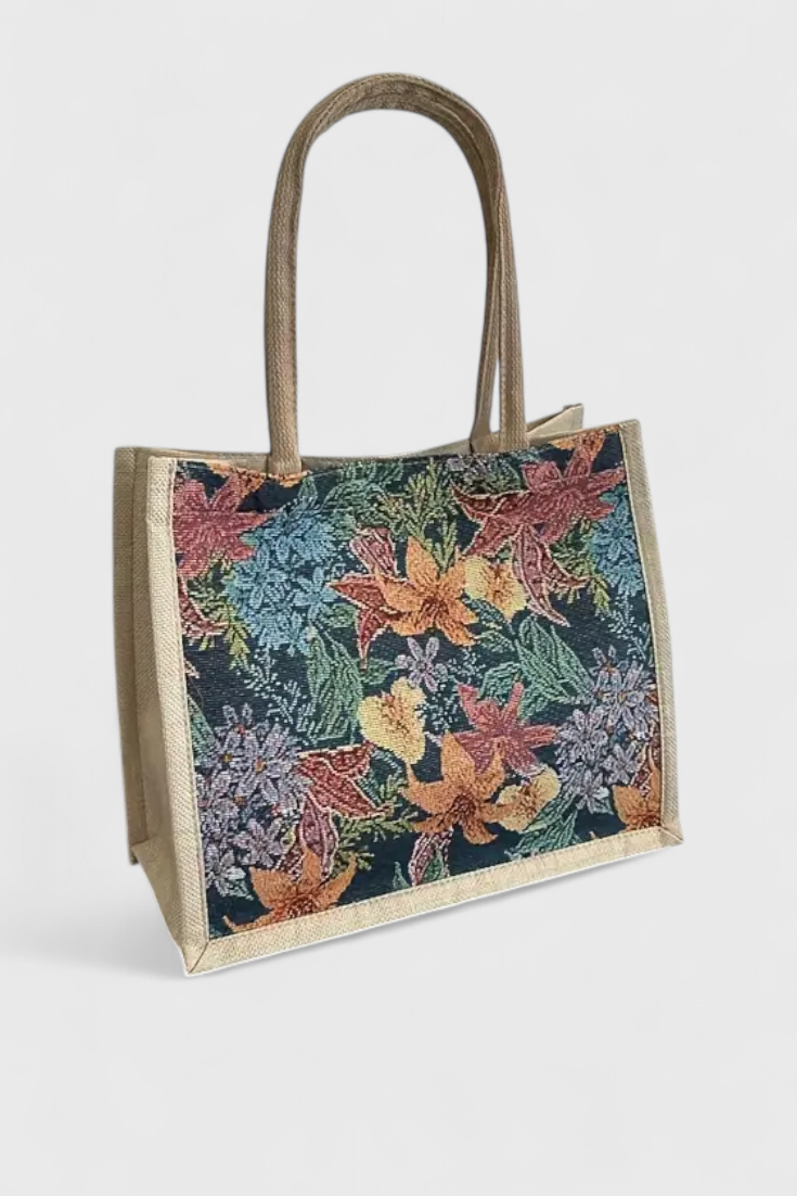 Borsa Taila in Sapone Indiano con Design Fiorito e Sostenibile
