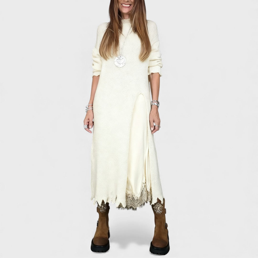 Lena - Elegante completo lungo in maglia