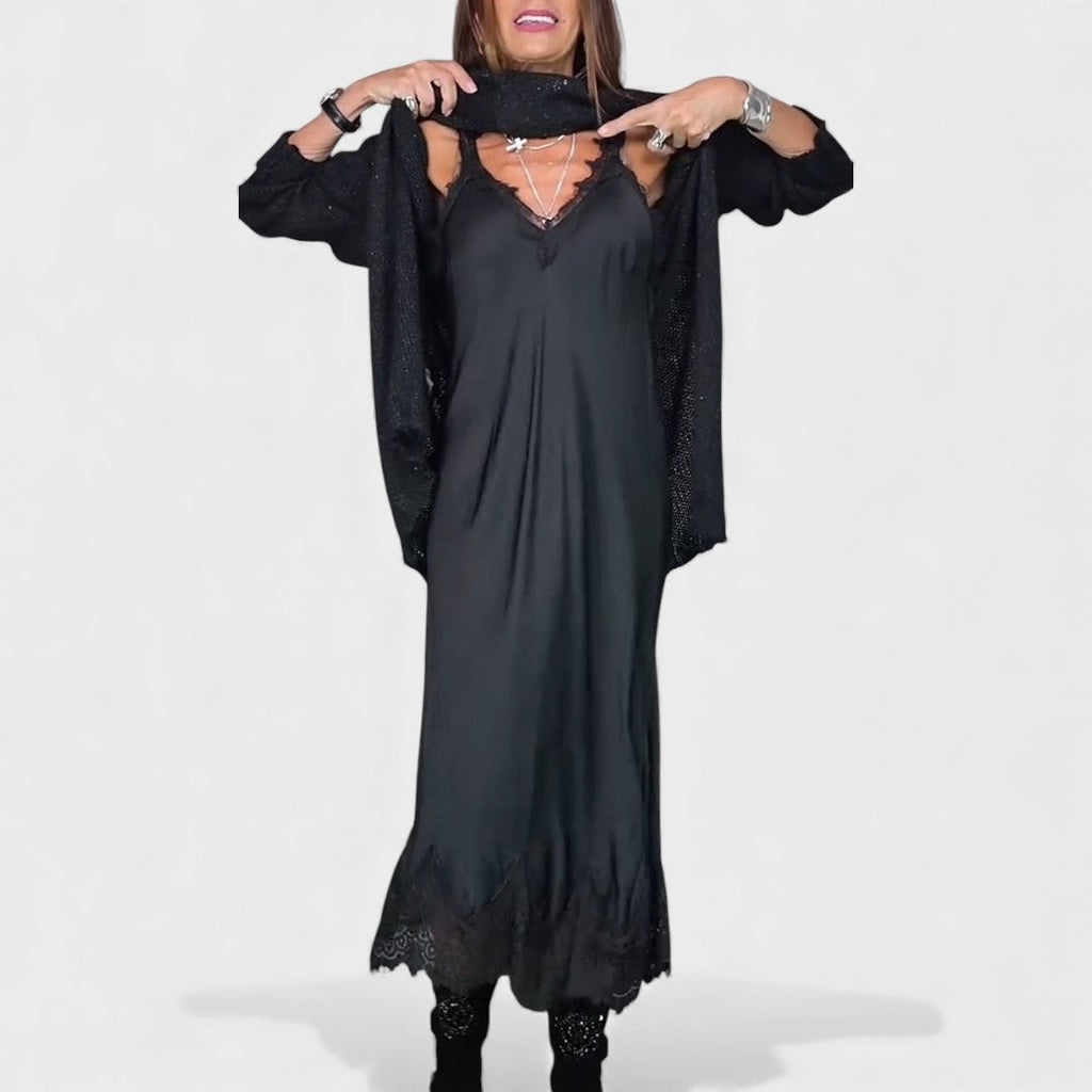 Lena - Elegante completo lungo in maglia