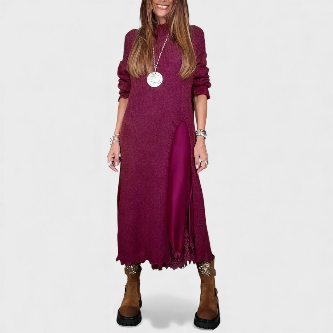 Lena - Elegante completo lungo in maglia
