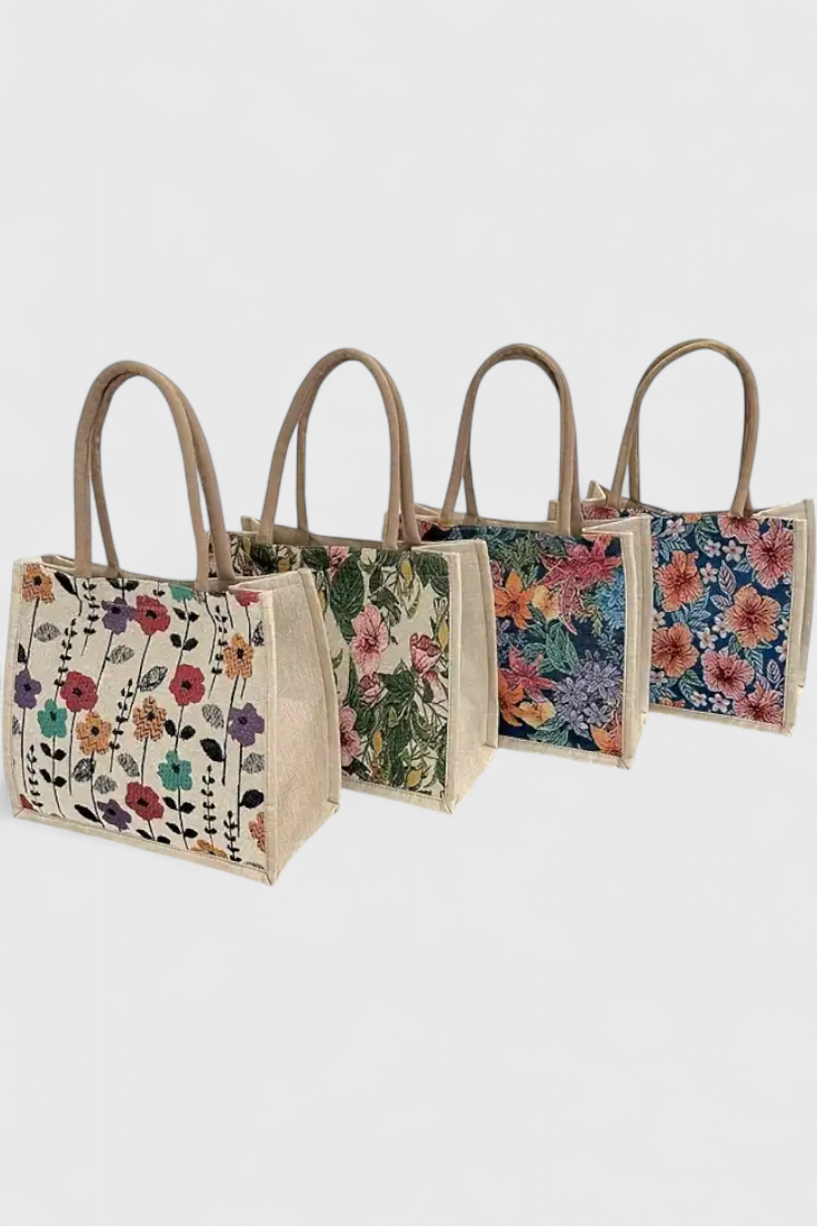 Borsa Taila in Sapone Indiano con Design Fiorito e Sostenibile