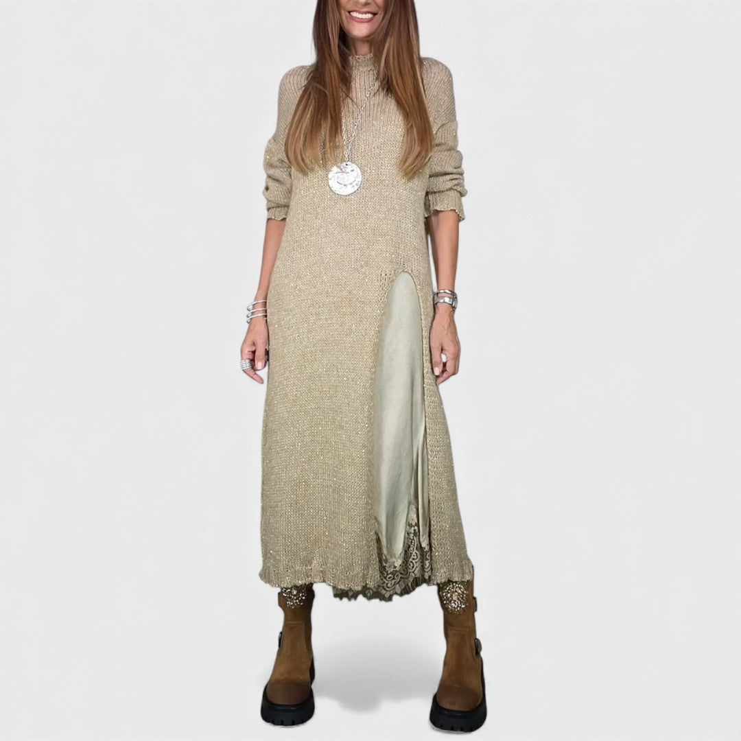 Lena - Elegante completo lungo in maglia