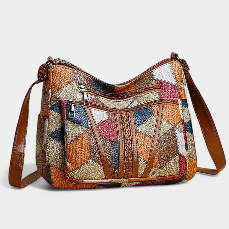 Borsa a Mano in Pelle Stile Mosaico