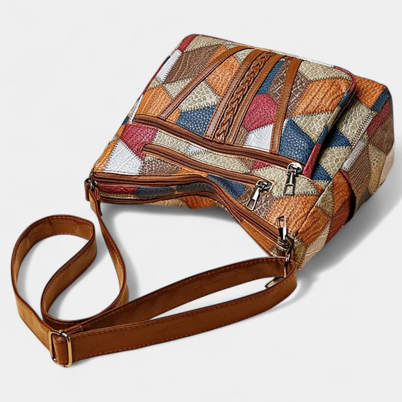 Borsa a Mano in Pelle Stile Mosaico