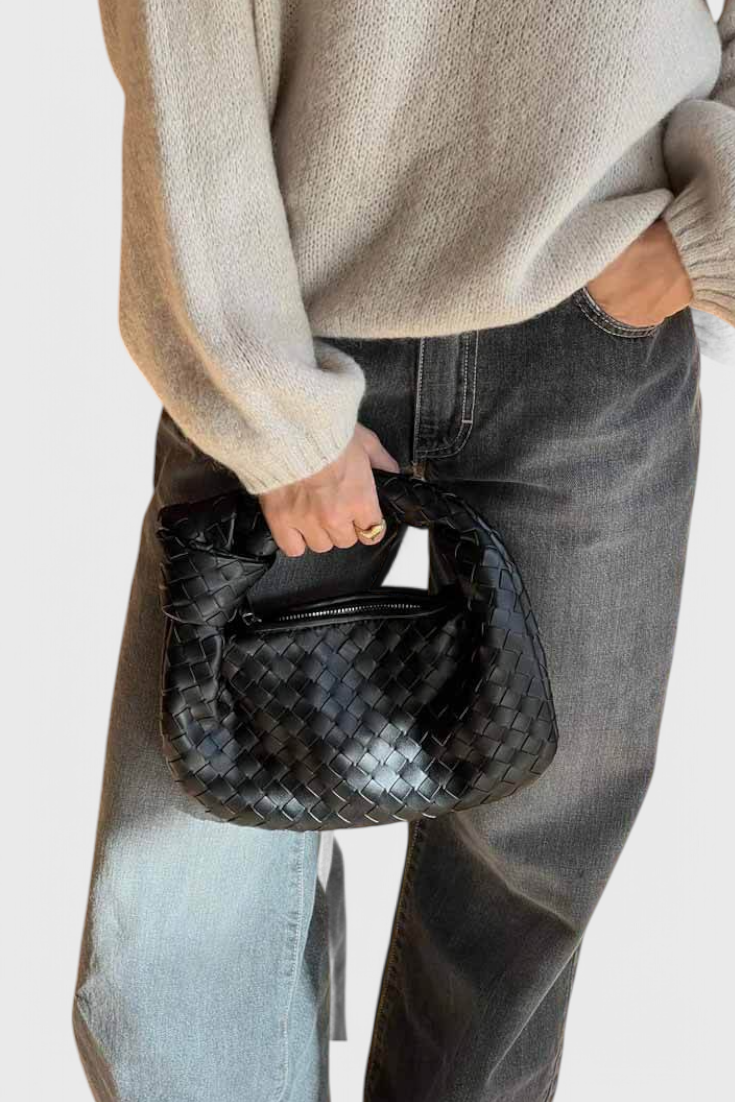 Borsa Sage Satchel Mini Intrecciata