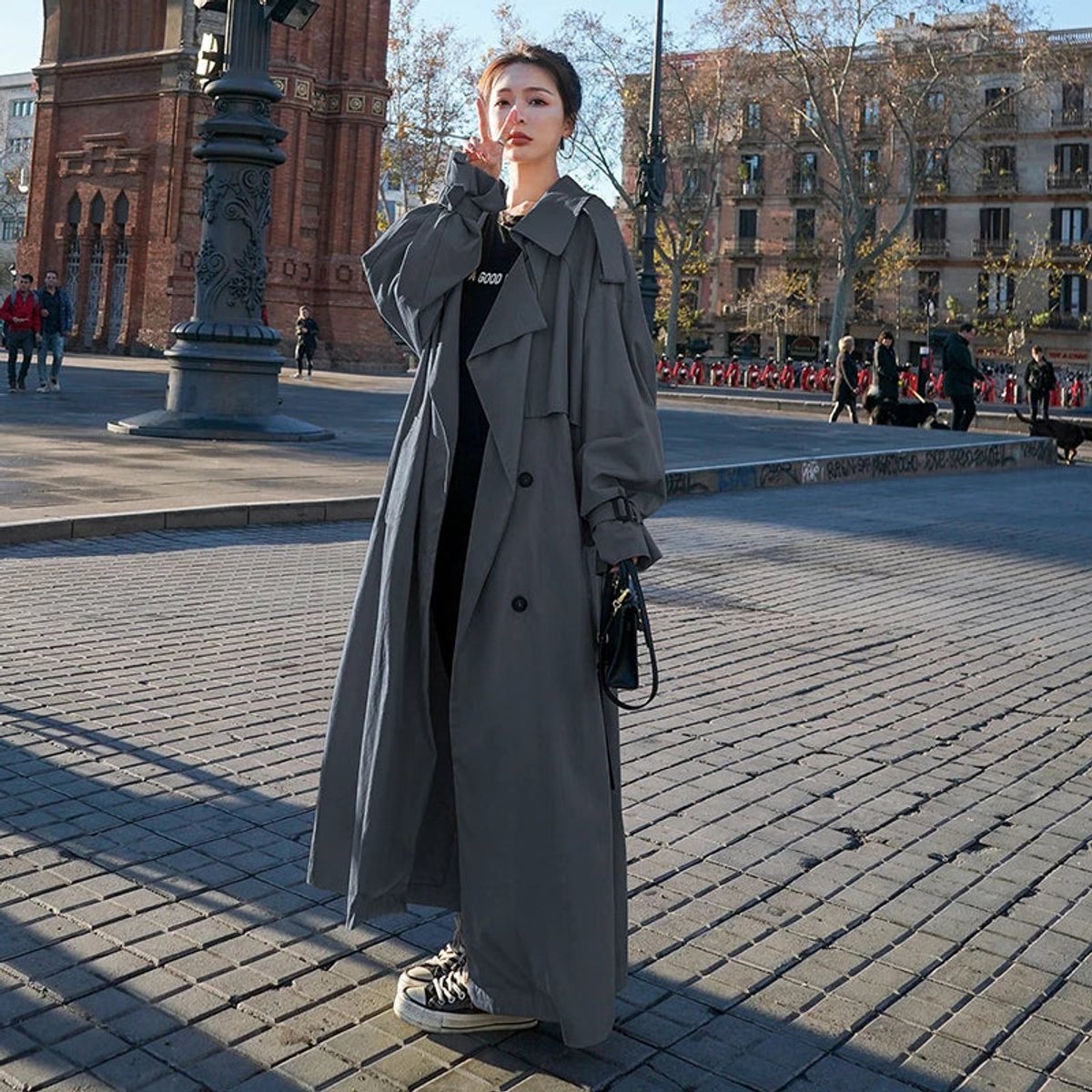 Виктория | Oversized Дълго Палто с Двойно Закопчаване