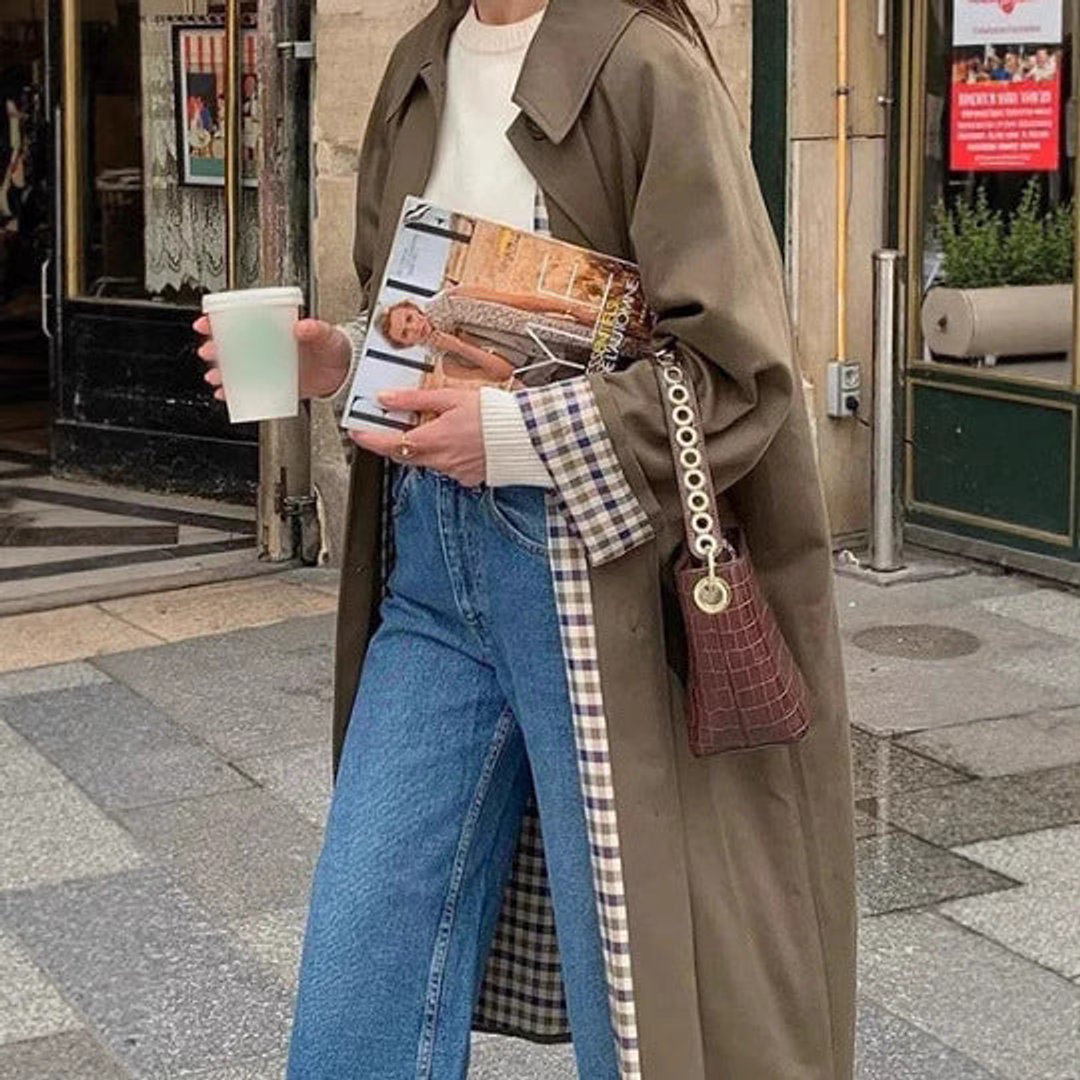 Кремена | Изискан Oversized Дълъг Тренч Кот