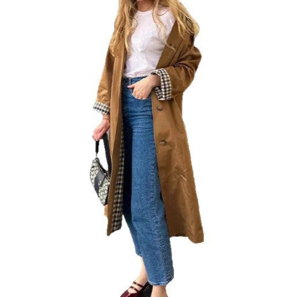 Кремена | Изискан Oversized Дълъг Тренч Кот