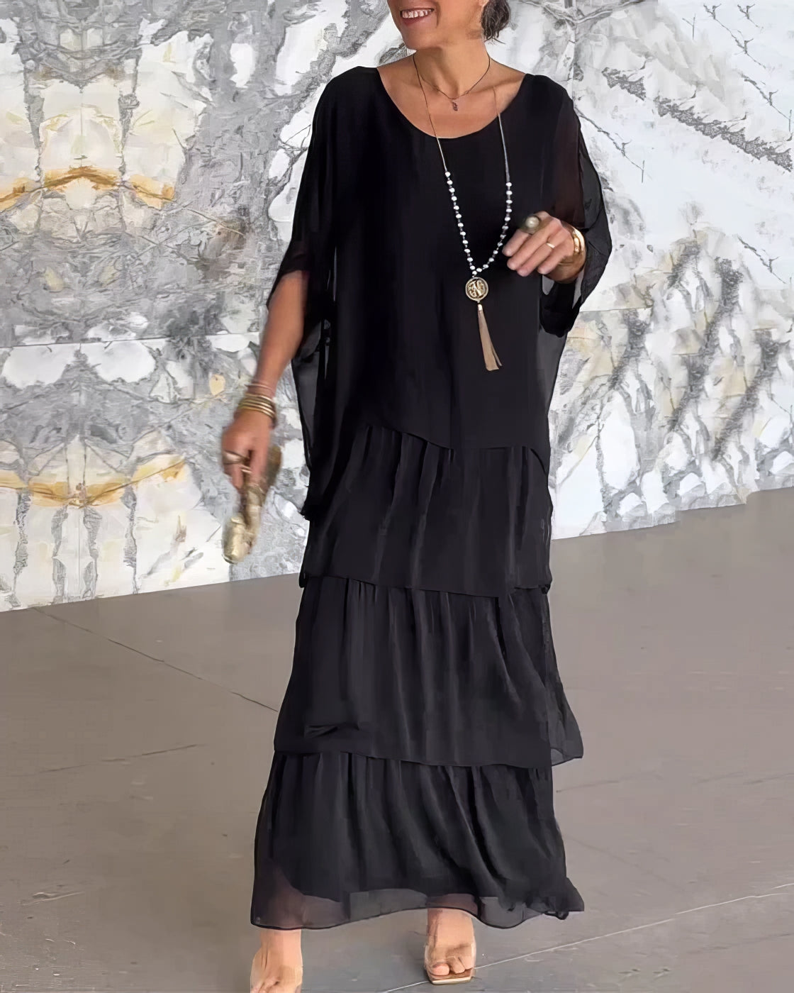 Caroline | Abito maxi elegante, comodo per tutte le occasioni