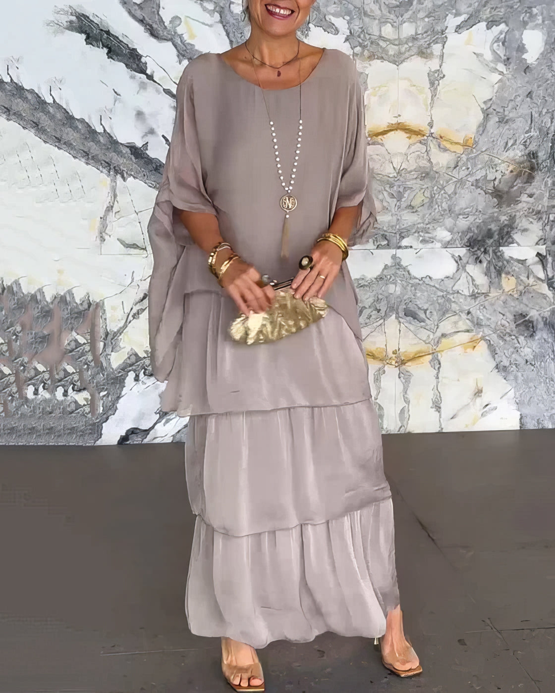 Caroline | Abito maxi elegante, comodo per tutte le occasioni