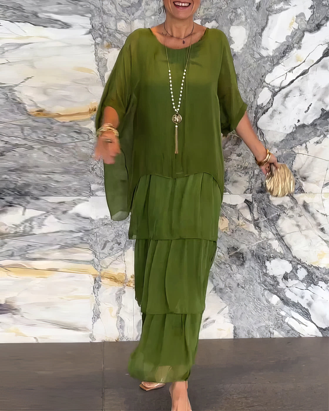 Caroline | Abito maxi elegante, comodo per tutte le occasioni