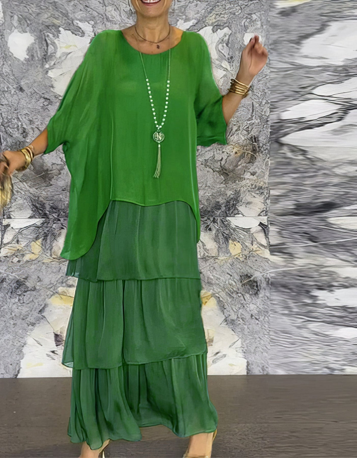 Caroline | Abito maxi elegante, comodo per tutte le occasioni