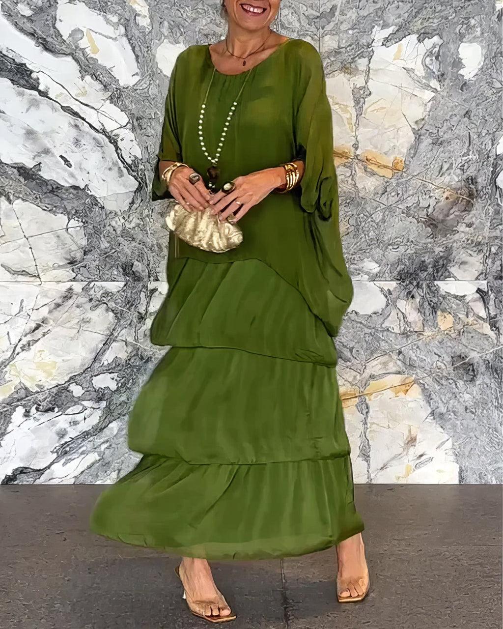 Caroline | Abito maxi elegante, comodo per tutte le occasioni